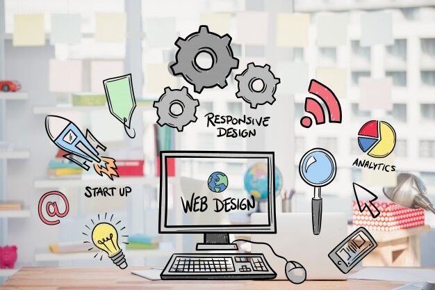 web-design-concept-with-drawings_1134-77 website design